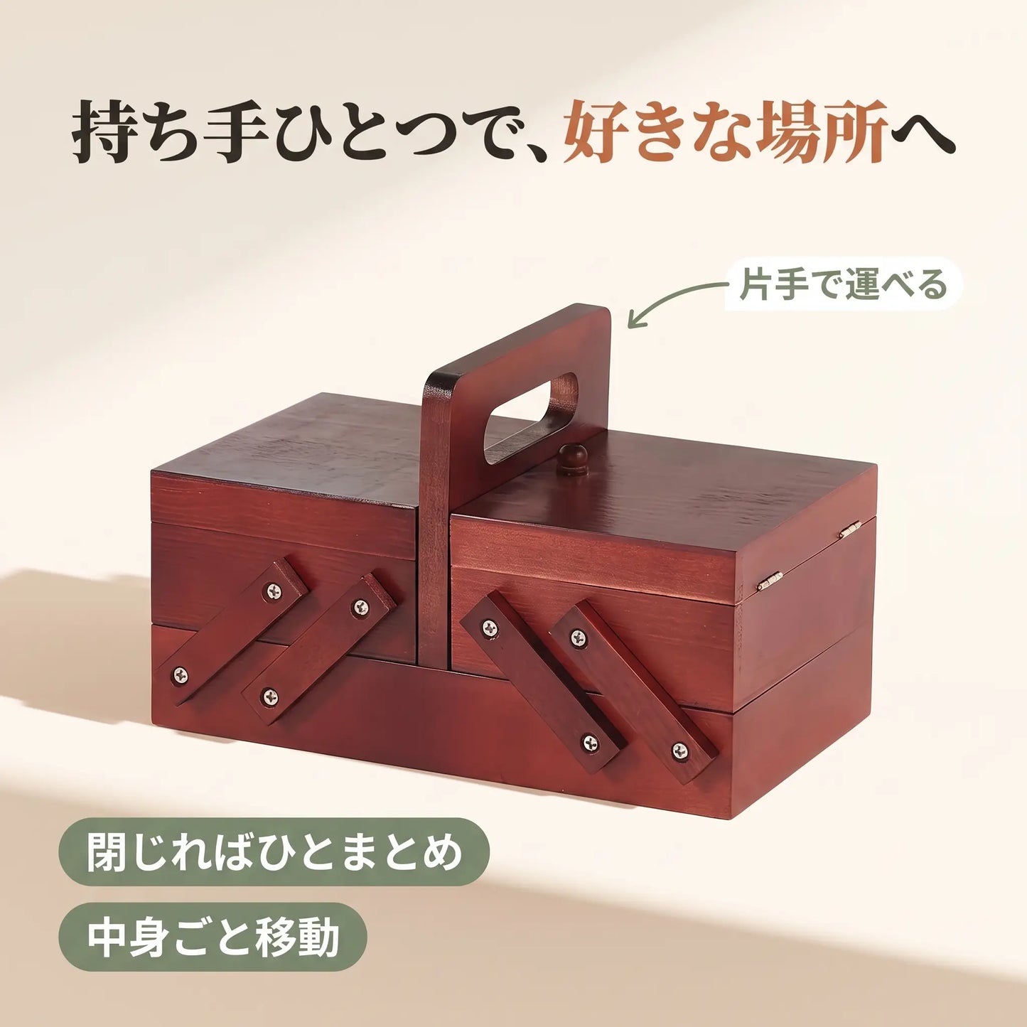 ちくちく木製さいほう箱