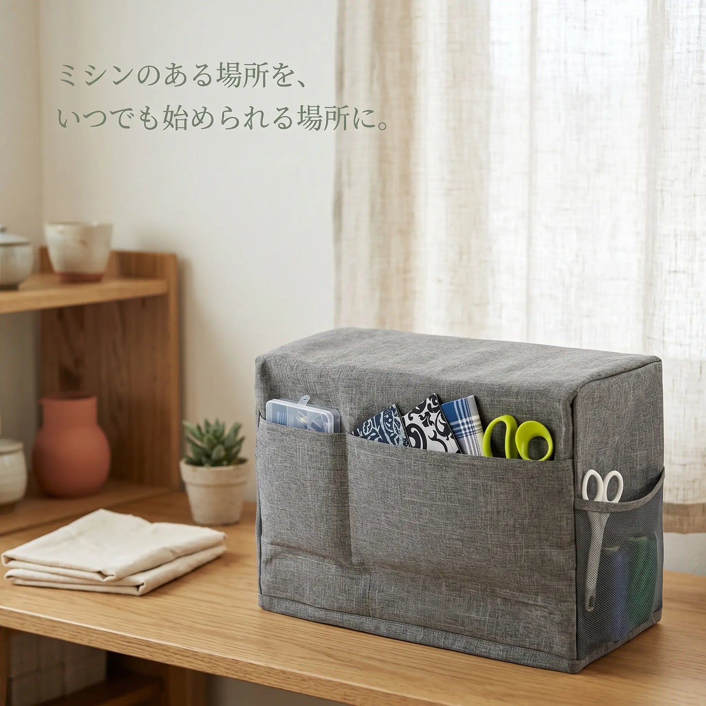 ミシンカバー＆収納ポケット